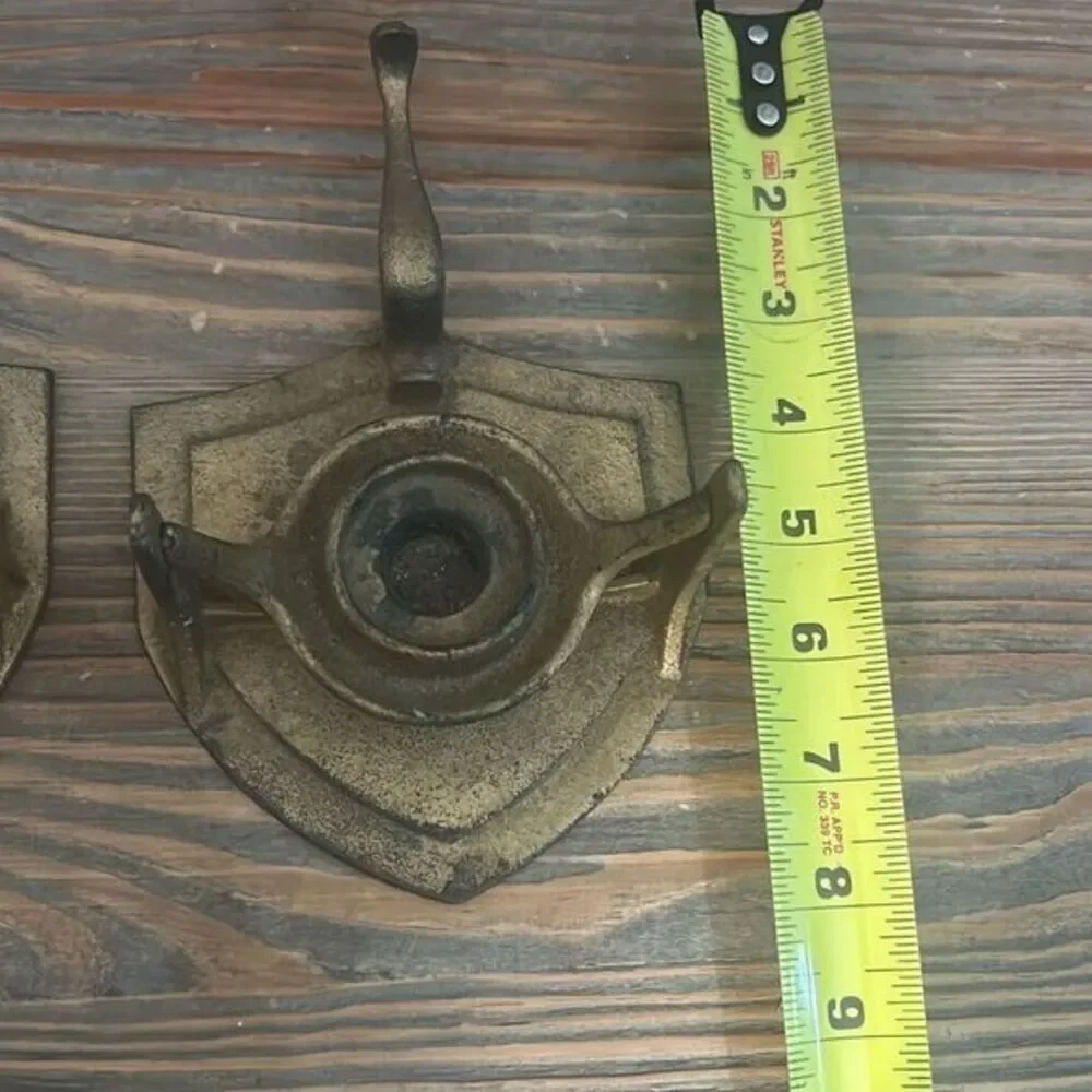 Vintage cast iron candle wall‎ sconce or table candle holder antique Japan